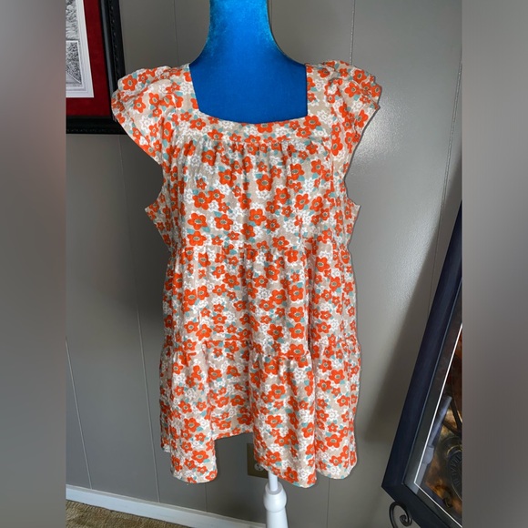 ENTRO square neck floral mini dress. - Picture 10 of 12